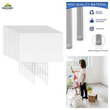 18 x 12 Inch Corrugated Plastic Yard Sign 10 Pack with Metal Stakes Indoor Outdo