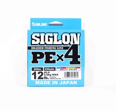 Sunline P.E Linie X4 Siglon 200M P.E 0.8 12LB Multi (4060)