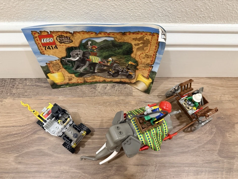 LEGO Adventurers: Elephant Caravan (7414) 100% Complete W/ Manual But No Cards - Image 4 of 4