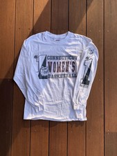 VTG 90s UConn Womens Basketball T-Shirt Sz Large Long Sleeve Huskies Hanes Beefy