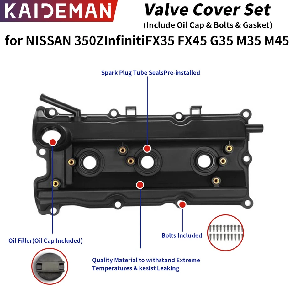⭐Kit de cubierta de válvula y juntas para 03-07 Infiniti FX35 G35 M35 Nissan350Z 13264AM610 Foto 4 de 4