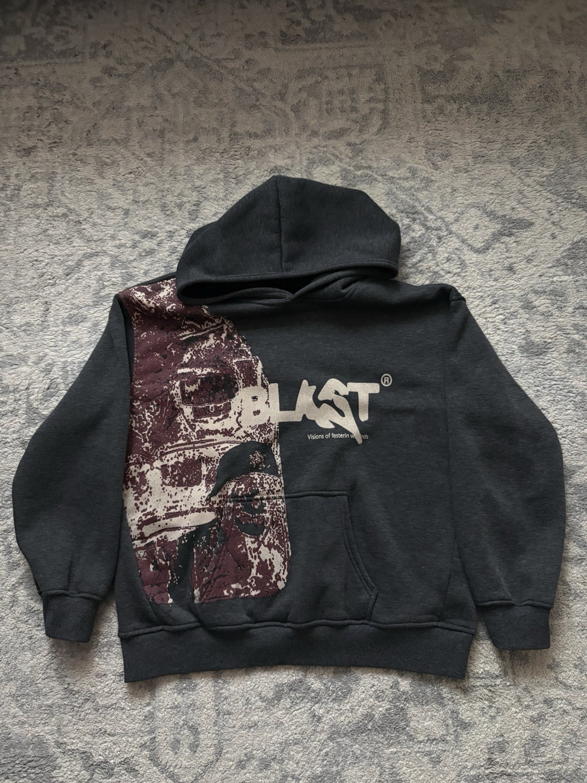 Sudadera con capucha gris Blast TikTok para hombre Grudge Punk gráfica sudadera con capucha para hombre/mujer