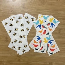 Mrs. Grossman's Vintage Birds And Bees. 6 Strips Total—Bees, 1989, Birds 1993.