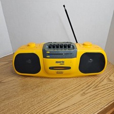 Gran Prix C891 Yellow Sports GPX Radio/Cassette Player/Recorder Boombox Works 