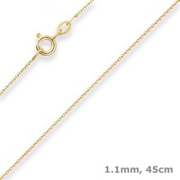1,1Mm Rund-Ankerkette Collier Halskette Aus 333 Gold Gelbgold 45Cm