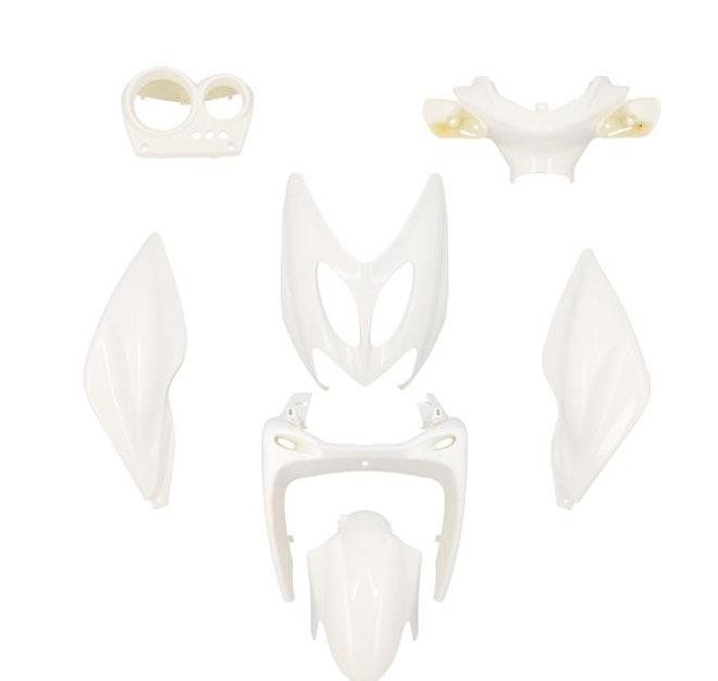 Remplacer carénage cassé kit carrosserie blanc 8 pièces Nitro Aerox 50cc