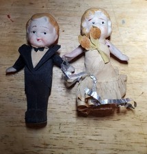 Vintage Porcelain Bride And Groom Cake Topper