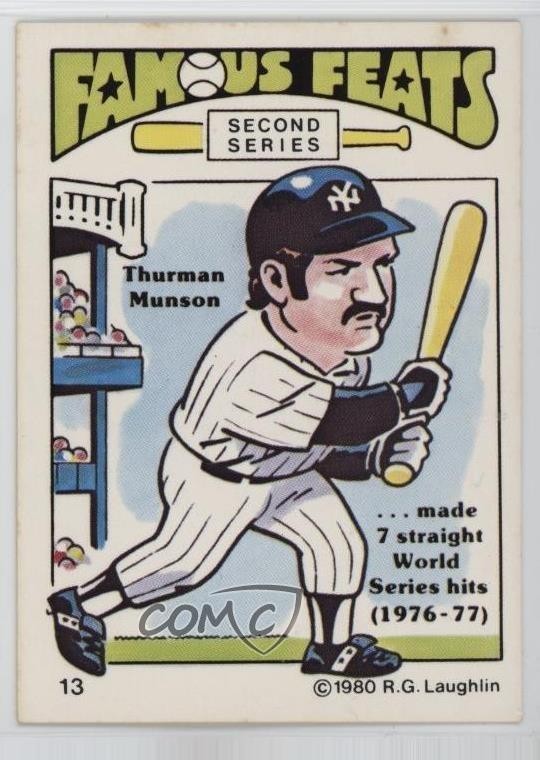 Thurman Munson #13 (Baseball Cards 1980 Laughlin Famous Feats) — is it worth grading?