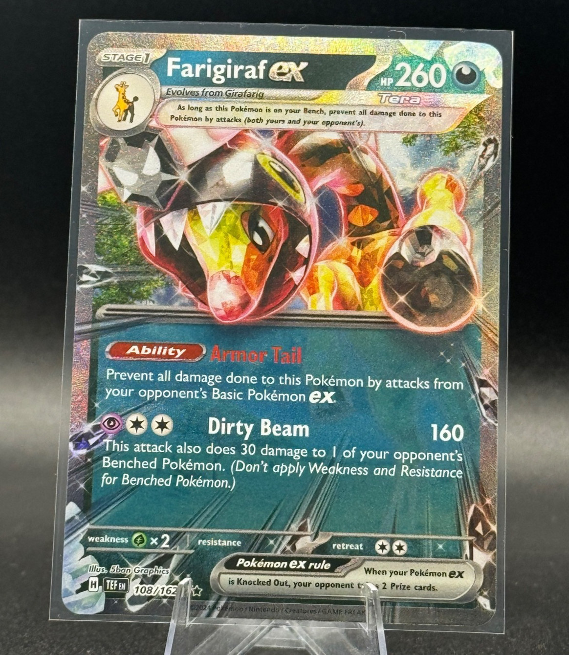 Pokemon TCG Farigiraf ex 108/162 SV05: Temporal Forces Holo