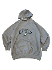 Vintage Philadelphia Eagles Pullover Hoodie Sweatshirt DISTRESSED Adult L / XL
