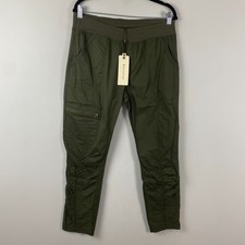 XCVI Wearables Malanda Ankle Pants Womens Large Dark Green Pull On Pockets