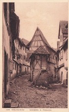 Carte postale ancienne postcard EGUISHEIM ALSACE HAUT-RHIN maison à pignon 2
