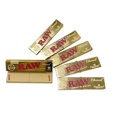 RAW ETHEREAL GOLD ROLLING KING PAPER SLIM ROACH FILTER TIPS 1 3 5 10 24 Full Box