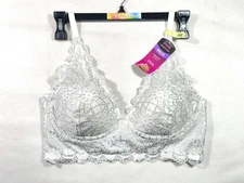 NWT Maidenform Women's 38B Pure Comfort Lace & Mesh Wireless Bralette DM1188