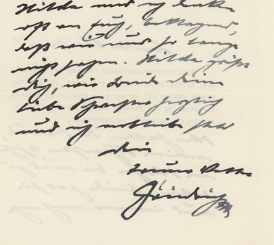 Autograph Großherzog Baden Friedrich II Brief Luise zu Wied Schloss Baden 1925