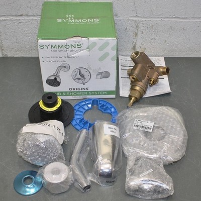 Symmons Tub & Shower System S9602XPRP, Polished Chrome, 2.0 gpm, 1 Mode Nozzle