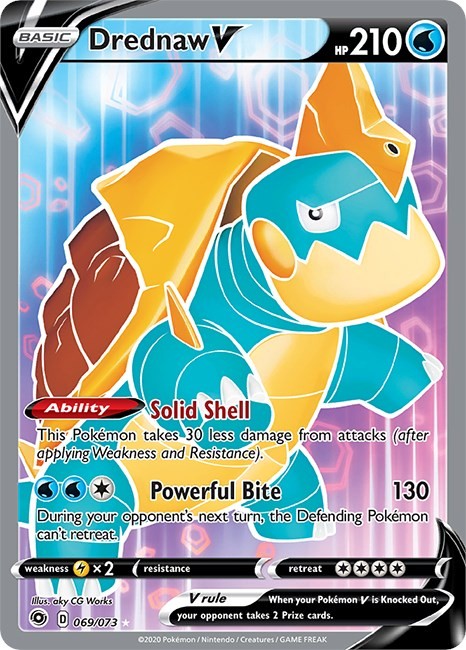 Drednaw V (Full Art) CHP 69/73 Pokémon Champion's Path Ultra Rare Holofoil EN NM