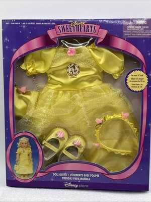 Vintage Disney Store Sweethearts 18'' Doll 3 Piece Outfit Belle Beauty And Beast