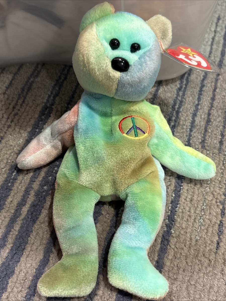 Beanie Baby Peace Bear with Multiple Tag Errors