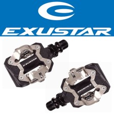 Pedales sin clip para bicicleta Exustar E-PM239 con tacos se adapta a Mountain Shimano SPD