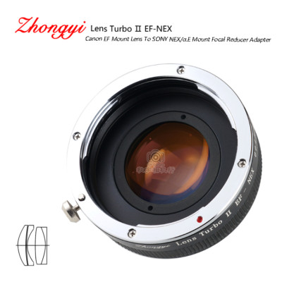 Lens Turbo II adapter for Canon EOS EF mount lens to Sony mount NEX α6000 a6500