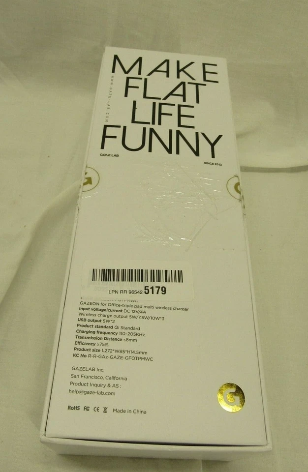 GAZE, тройная подушка, быстрая беспроводная зарядка, мраморная подушка с дополнительным двойным кабелем Chargi - Изображение 2 из 4