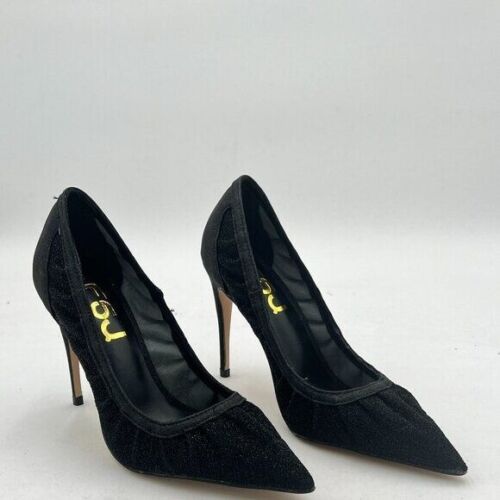 FSJ Women Classy Pointed Toe Fashion Mesh Glitter Sexy Stiletto High Heels