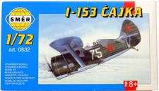 172 Polikarpov I-153 Chaika Soviet fighter Směr 0832 Plastic Model kit