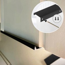 Edge Mounted Hidden Finger Cabinet Cupboard Kitchen Door Pull Trim Handle Kit