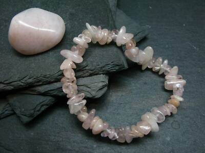 Morganite Genuine Bracelet ~ 7 Inches ~ 10mm Tumbled Beads
