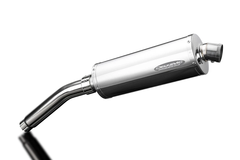 BMW F650GS F650 GS 2007-2012 Kit de silenciador de escape ovalado de acero inoxidable deslizable de 14" Foto 2 de 4