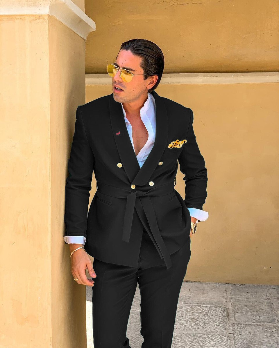 Tuxedo Waist Belt Bow Tie And Belt Elegante Cravatte Black Bow Tie