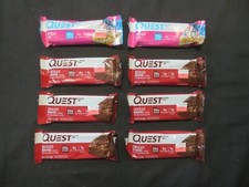  8 Count Lot Quest Protein Bar Chocolate Brownie  Birthday Cake 2.12 Oz Each
