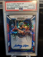 2019 Panini Prizm Draft Anthony Volpe Red White Blue Auto Rookie USA PSA 10 