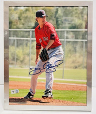 Red Sox Daniel Bard Signed Autograph 8x10 Photo in Aluminum frame with glass.