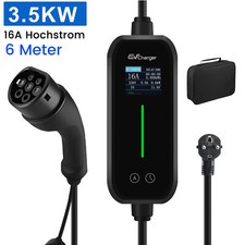 Caricabatteria EV Home Type 2 Schuko Corrente Regolabile 16A 6m 3.5kW EV Cavo di Ricarica