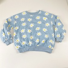 Tucker  Tate Girls Size 7 Blue Floral Pullover Sweatshirt NWOT NEW Flawed