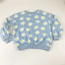 Tucker + Tate Girls Size 7 Blue Floral Pullover Sweatshirt NWOT NEW Flawed