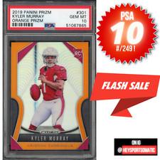 2019 PANINI PRIZM 301 Kyler Murray ROOKIE RC ORANGE PRIZM #/249 PSA 10 GEM MINT