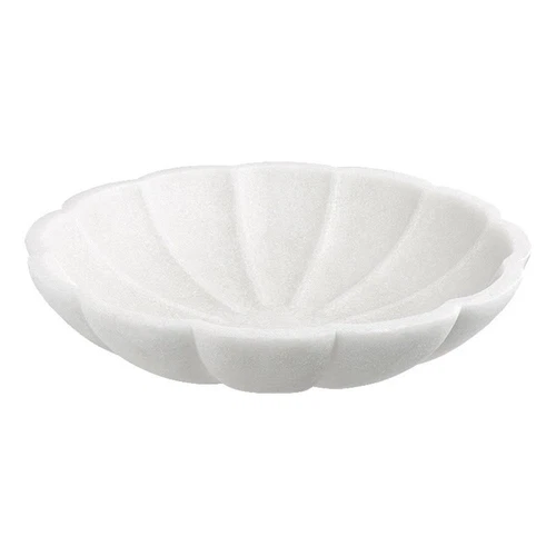 Uttermost Petal Contemporary Style Ricestone Bowl in White Finish - Picture 4 of 5