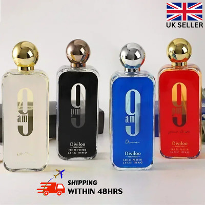 9PM /3.4 Oz Men Persistent Charm Wood Tone Hair Body Perfume Spray Deodorants