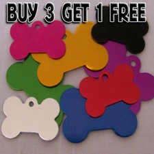 Custom Engraved Tag Pet ID Paw Bone DOG CAT "HIGH QUALITY" FREE SPLIT RING