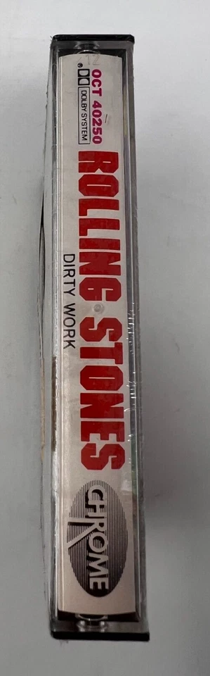 ROLLING STONES - Dirty Work - 1986 Rock Cassette Tape New Old Stock SEALED - Image 3 of 3