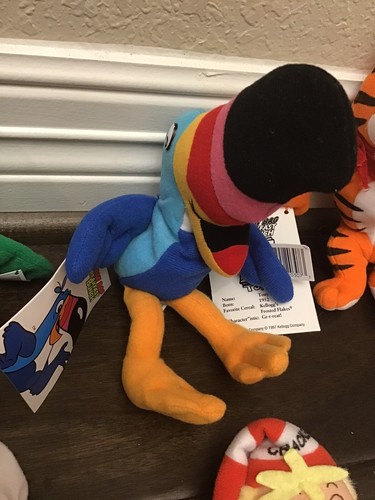 Sitzsack Frühstücksbündel Set Plüsch Müsli Vintage 1997 Kellogg’s Tony Tocan Snap - Bild 5 von 12