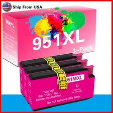 3Pack 951 XL 951XL Magenta Ink Cartridge 951XL fit for 276dw 8640 Printer