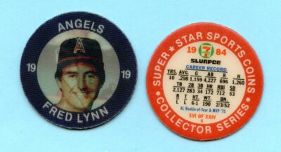 1984 7-11 Slurpee Super Star Sports Coin # 19K Fred Lynn -- Angels
