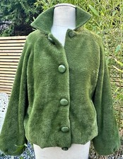 Essential Antwerp Green Fluffy Jacket Fit Uk 12