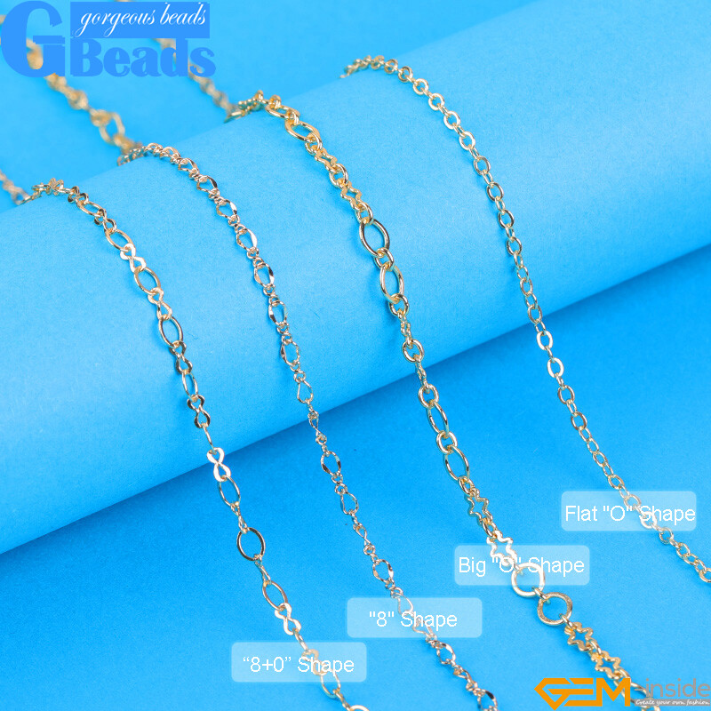 Necklace Brass 14K Gold Filled Cable Chain Jewelry Making 39.3