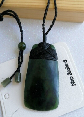 New zealand Maori traditional Jade Large Toki matt large pendant 58mm
