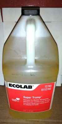NEW Ecolab Super Trump Dish Detergent, 1 Gallon 12740 6112740 Dishwashing Soap